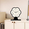 2026 New Creative Flower-Shaped Desk Clock, Simple and Stylish Desktop Clock, Black and White Clock, Pendulum Clock