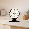 2026 New Creative Flower-Shaped Desk Clock, Simple and Stylish Desktop Clock, Black and White Clock, Pendulum Clock