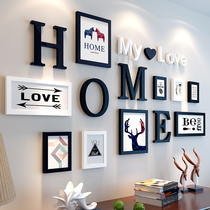Living room photo wall decoration creative photo frame hanging wall stickers non-perforated modern minimalist restaurant Wall photo wall combination