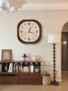 2024 New Retro Clock Wall Clock Living Room Light Luxury Dining Room Decoration Silent Bedroom Punch-Free Creative Wall Clock
