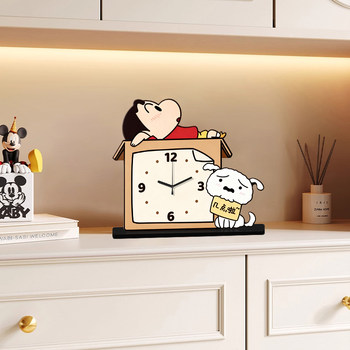 Crayon Shin-Chan Silent Wall Clock Decoration Restaurant Cartoon Clock Living Room Clock No-Drill 2025 New Model Table Clock