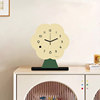 2026 New Creative Flower-Shaped Desk Clock, Simple and Stylish Desktop Clock, Black and White Clock, Pendulum Clock