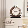 Retro Sailboat-Shaped Desk Clock, Silent Wooden Desktop Clock, Decorative Ornaments, 2026 New Style Personalized Pendulum Clock, Desk Clock