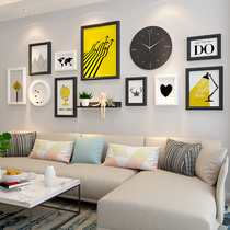 Photo wall decoration-free hole creative Net red background wall self-pasting Nordic simple living room photo frame hanging wall combination