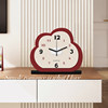 Modern Simple Cloud-Shaped Desk Clock Red Creative Clock Desktop Decoration Clock Ornaments New Fashion Desk Clock
