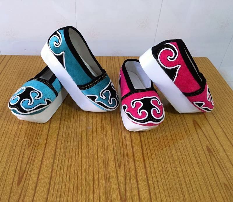 Yue Opera Xiaosheng Shoes Ancient Costume Men's Scholar Shoes Dengyun Lu Yuntou Shoes Huangmei Opera Liang Zhu Xiaosheng Boots Wooden Sole