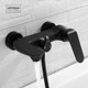 Scandinavian All-Copper Bathtub Faucet Hot and Cold Triple Shower Faucet Mixing Valve Nozzle Household Shower Set Black