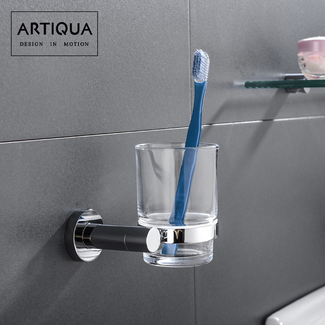 Artiqua All-Copper Glossy Toothbrush Cup Holder Mouthwash Cup Bathroom Hardware Accessories