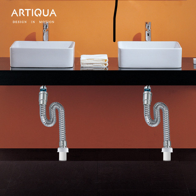 Artiqua Plastic Anti-Odor Drain Pipe, Drainage Pipe, Basin Washbasin Drain, Anti-Odor Water Pipe, Bendable