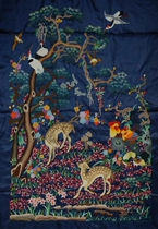 Crane Deer Co-Spring Semences Embroidered Direct Sowing Room Docking