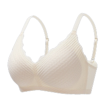 Yunduo Underwear Womens Small Breast Gathering Anti-sagging Wireless Autumn and Winter Seamless Beautiful Back Lace Bra