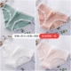 Nam Cực đồ lót phụ nữ cotton trung eo ren cô gái kháng khuẩn Nhật Bản dễ thương không có dấu vết kích thước lớn eo thấp chủ đề - Cặp đôi