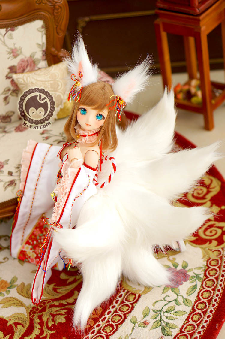 (meow house) foxtail 9-tailed 3 points 4 DD MDD1 4BJD and witch women take nine-tailed suit SD ova
