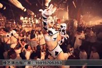 Nightclub bar dj female singer gogo stage dance team guest party sexy cow bikini costume