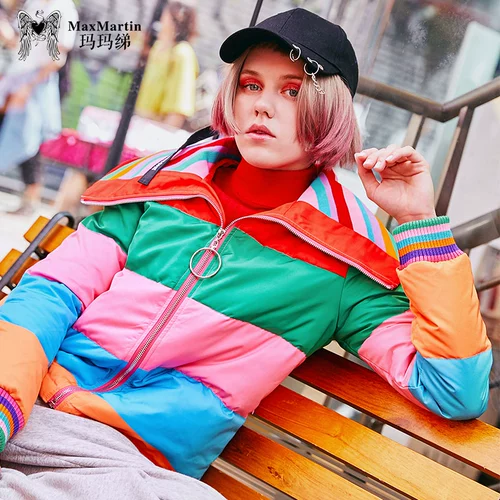 Демисезонная модная куртка, пуховик, 2019, популярно в интернете, европейский стиль