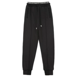 Черные осенние штаны, на шнурках, по фигуре, высокая талия, коллекция 2021