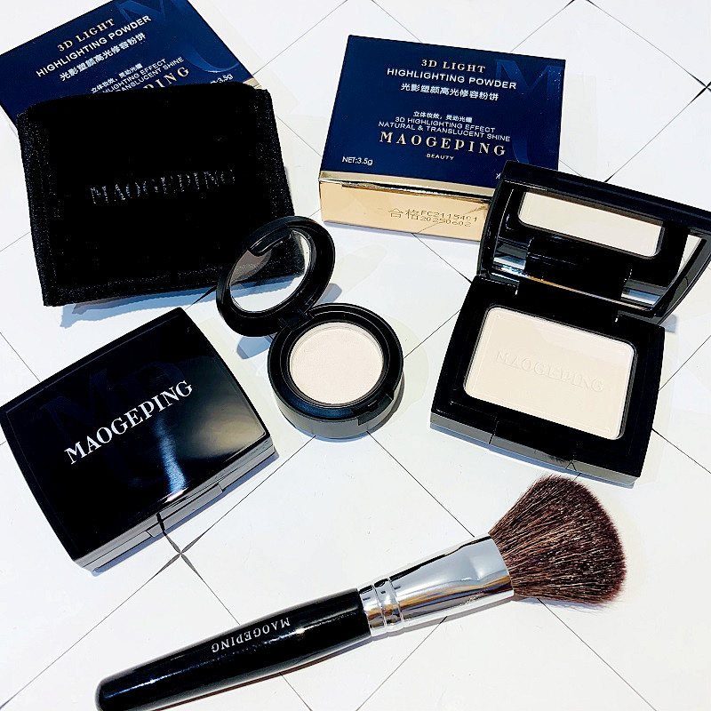 Mao Ge flat light and shadow plastic face highlight repair shadow powder trial package three-dimensional brightening cover tear ditch matte modification