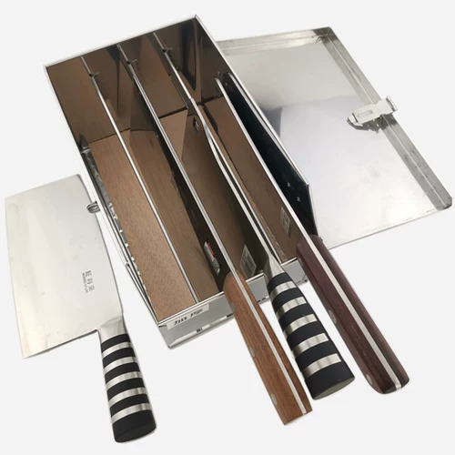 旺利来 Коробка с ножом из нержавеющей стали с покрытым ножом сгущенным кухонным ножом горизонтально расположенные стойку и нож