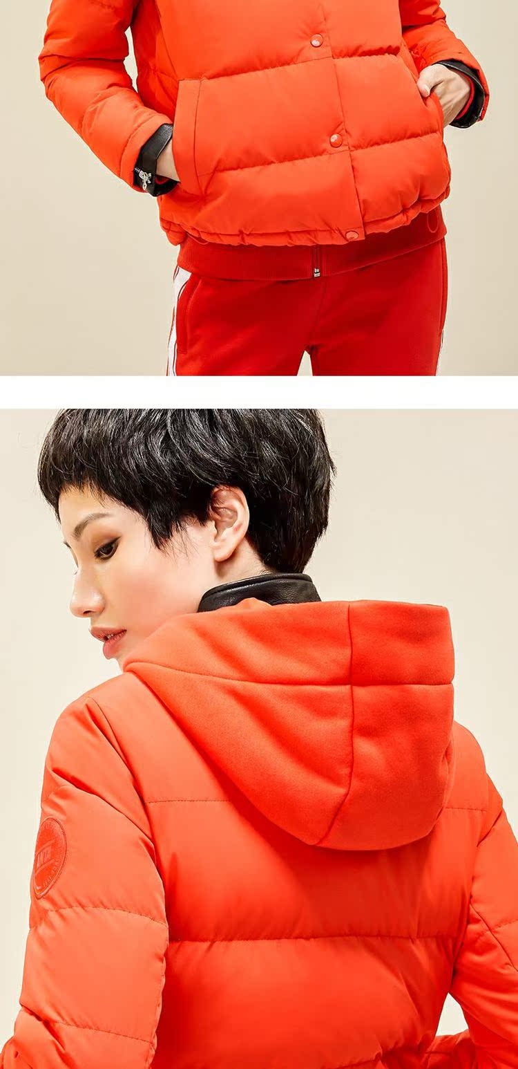 ANTA Anta down jacket mẫu nữ 2018 mùa đông dày phần ấm áo khoác trùm đầu thể thao áo khoác cotton ngắn —