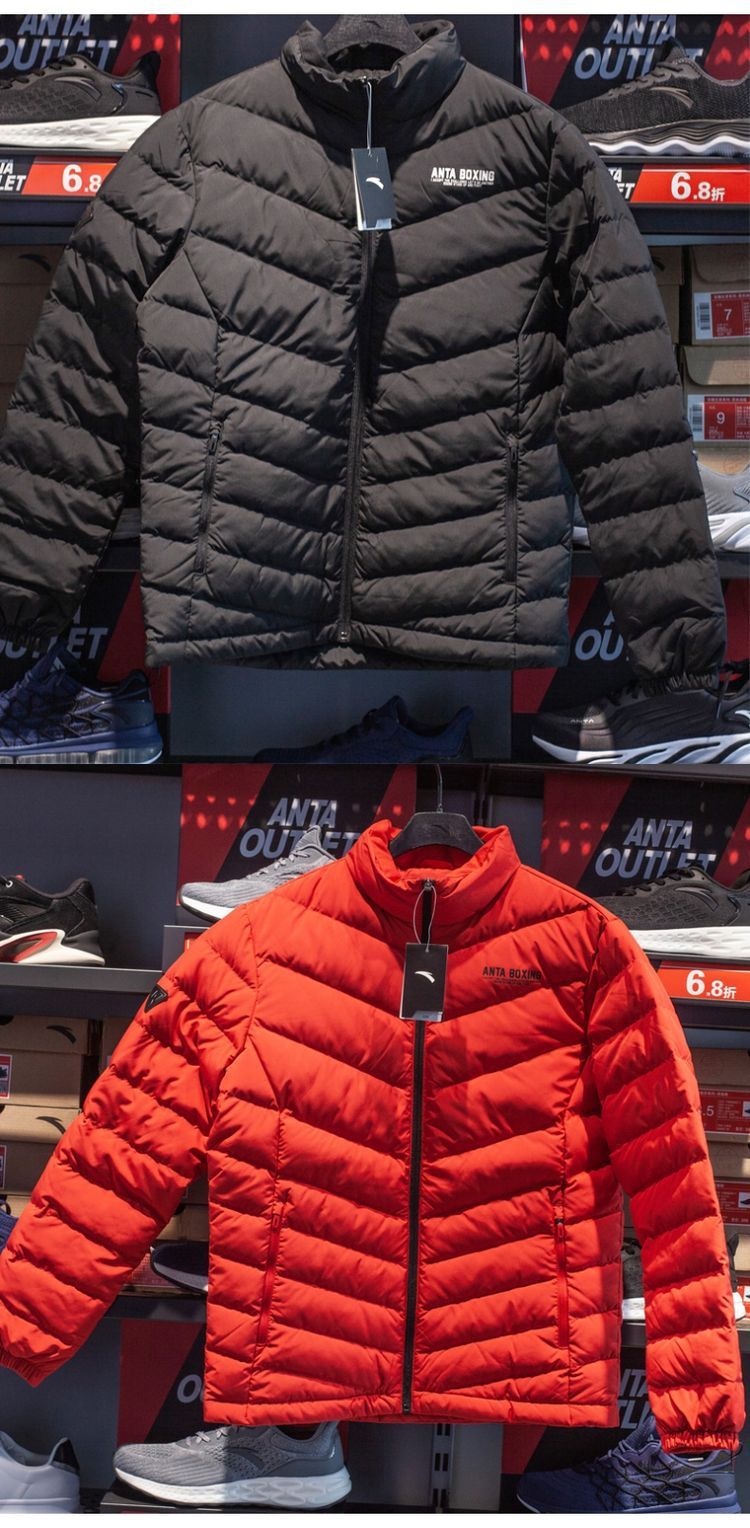 ANTA Anta down jacket nam 2018 mùa đông ấm áp nhẹ thể thao áo khoác đứng cổ áo khoác áo khoác áo gió Cao