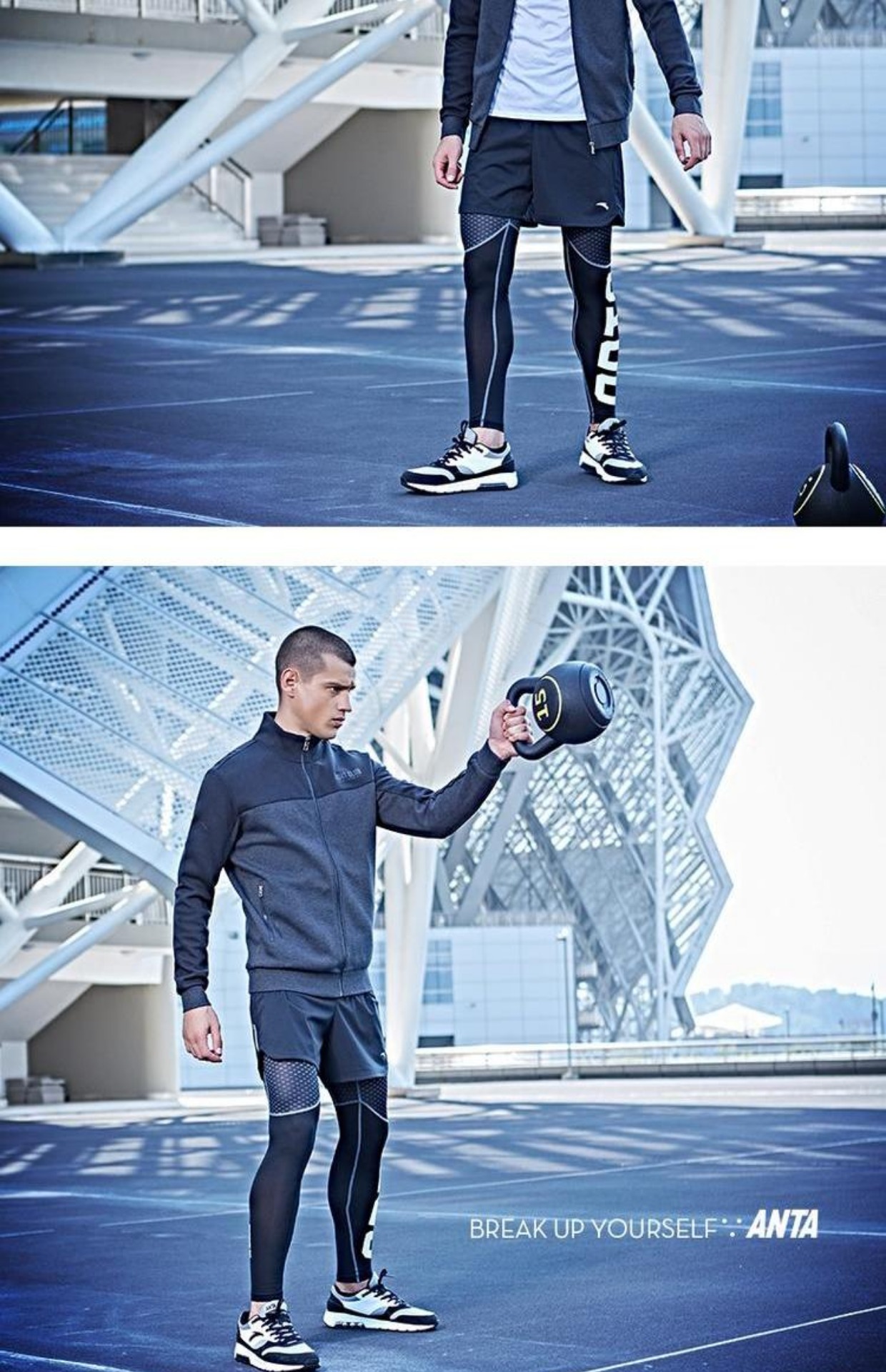 Anta áo len thể thao nam mùa xuân và mùa thu áo khoác đan áo khoác cổ áo khoác áo khoác gió nữ adidas