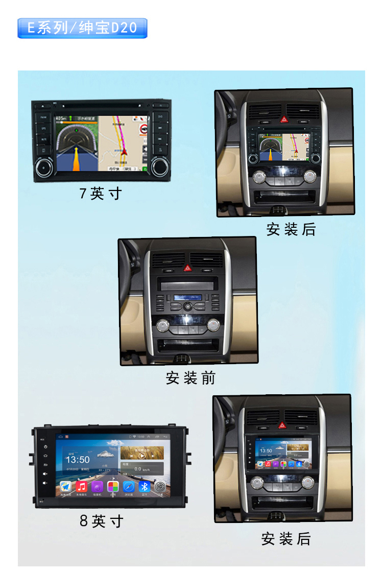 Beiqi Weiwang M20 306 E Series Sic Bo D20 Magic Speed ​​S2H2E Android Car DVD Navigator One Machine - GPS Navigator và các bộ phận giám sát hành trình xe oto