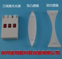 Optical experiment equipment Magnetic three-wire laser light source Magnetic columnar biconvex lens Double concave lens