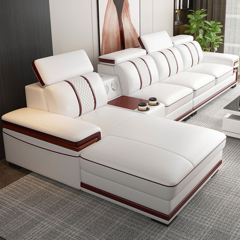 Real Leather Sofa Head Layer Real Cow Leather Living Room Modern Simplicity Your Princess Mix Size Family Nordic Style Home Suit