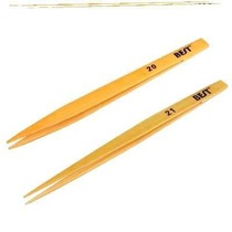 Bamboo tweezers wooden bamboo pointed anti-static bamboo nail flat head tweezers crystal pieces environmental protection anti-magnetic