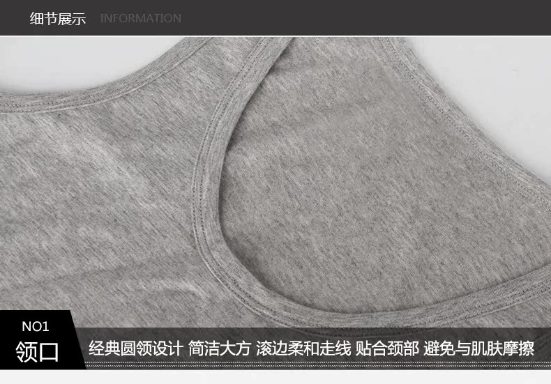 Langsha vest nam cotton Slim thanh niên thoáng khí chạm đáy cotton thể thao I-word trắng vượt rào áo ba lỗ gym