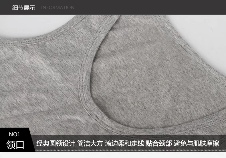 Langsha vest nam cotton Slim thanh niên thoáng khí chạm đáy cotton thể thao I-word trắng vượt rào áo khoác nam mùa hè