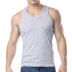 Langsha áo vest nam thanh niên cotton trắng vượt rào Kiểu quần bó sát không tay áo ba lỗ trắng Áo vest cotton