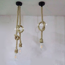 American country retro hemp rope hanging lamp line Cafe Bar restaurant industrial hemp rope DIY chandelier head