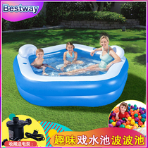 Bestway Baisle Inflatable Pool Family Backrest Swimming Pool Childrens Pool Ocean Ball Pool