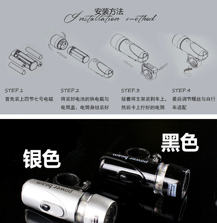 Lumière vélo - phare - Ref 2400005 Image 3