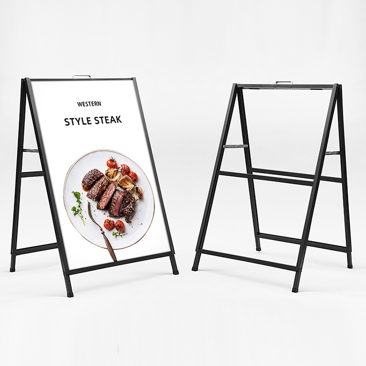 A-type exhibition vertical floor-to-ground poster kt board advertising outdoor folding plate A-word promotional hand-held display frame