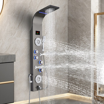 Shower Head Set Bathroom Sanitary Ware Multifunctional Shower Screen Bath Shower Device Home Constant Temperature Rain Shower
