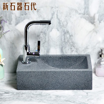 Sink Stone small square modern black hanging basin Nordic small size mini small wall-mounted washbasin