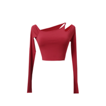 Shangbafei Latin dance clothing 2023 new female adult professional dance practice clothing long-sleeved top L1190