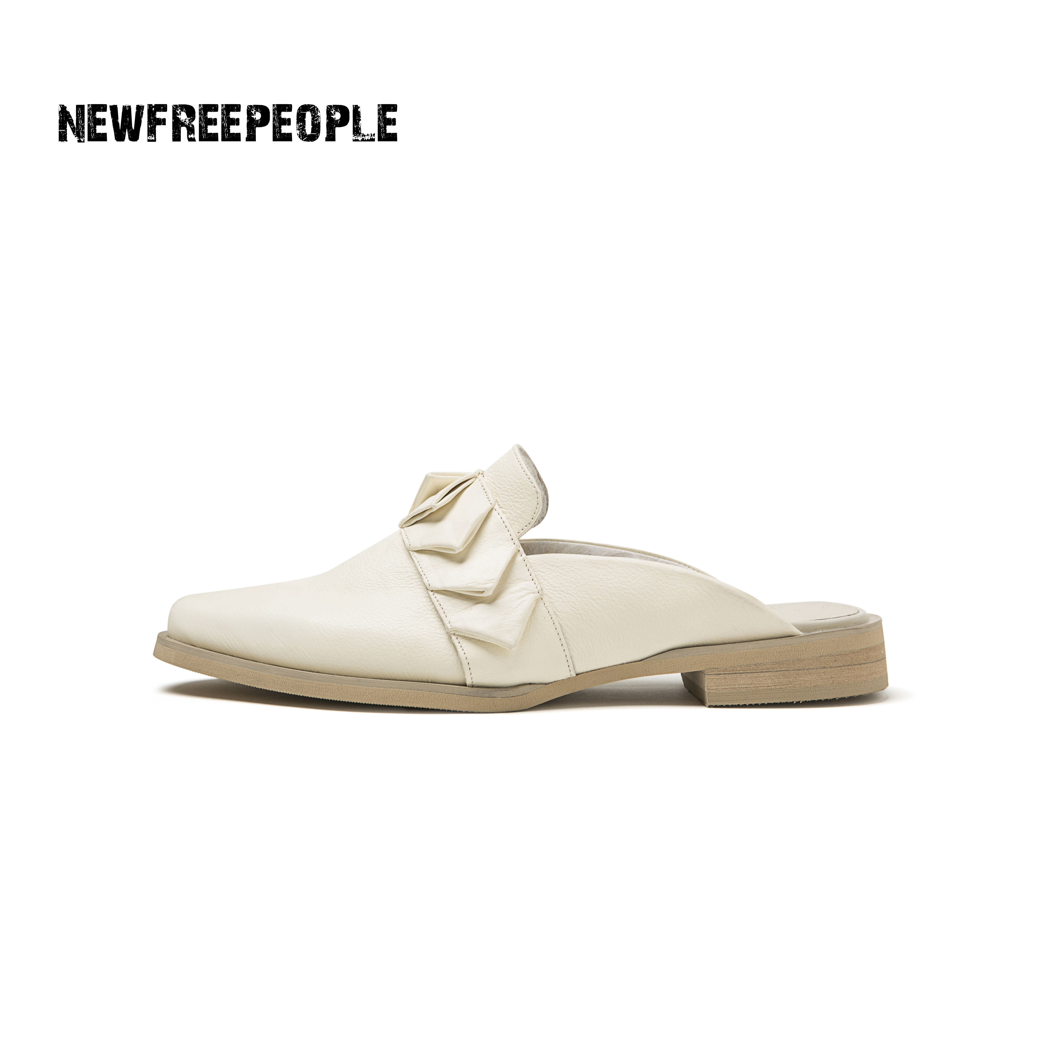 Break code clearance 198 slippers women wear fashion all-match Baotou origami flat bottom half drag leather casual Muller shoes