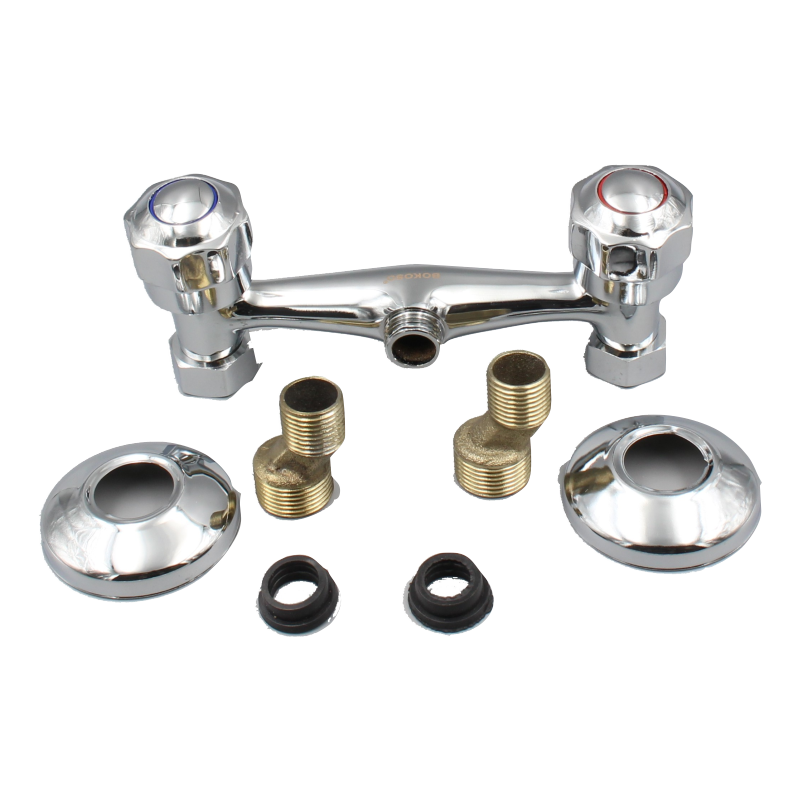 Shower faucet double handle double control hot and cold water bath mixing valve bath faucet fine
