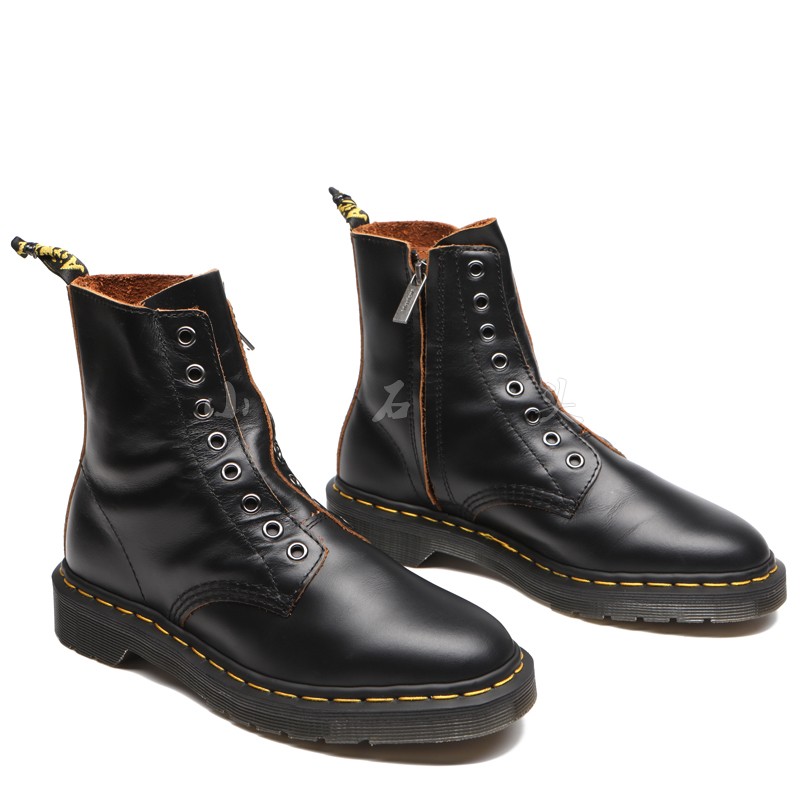 Gule Martens 1460LL side zipper leather Auyena with 8 hole Martin boots England Wind boots