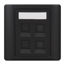 Dual telephones with dual network ports two-digit telephone two-digit computer Category 6 Gigabit network cable Category 6 super 10G network socket