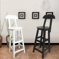 Барный стул Спинка из цельного дерева