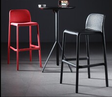 Барный стул 北欧吧台椅子简约现代靠背家用高脚餐椅个性塑料酒吧椅户外高吧凳