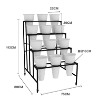 3*4 Черная полка с 12 белыми бочками