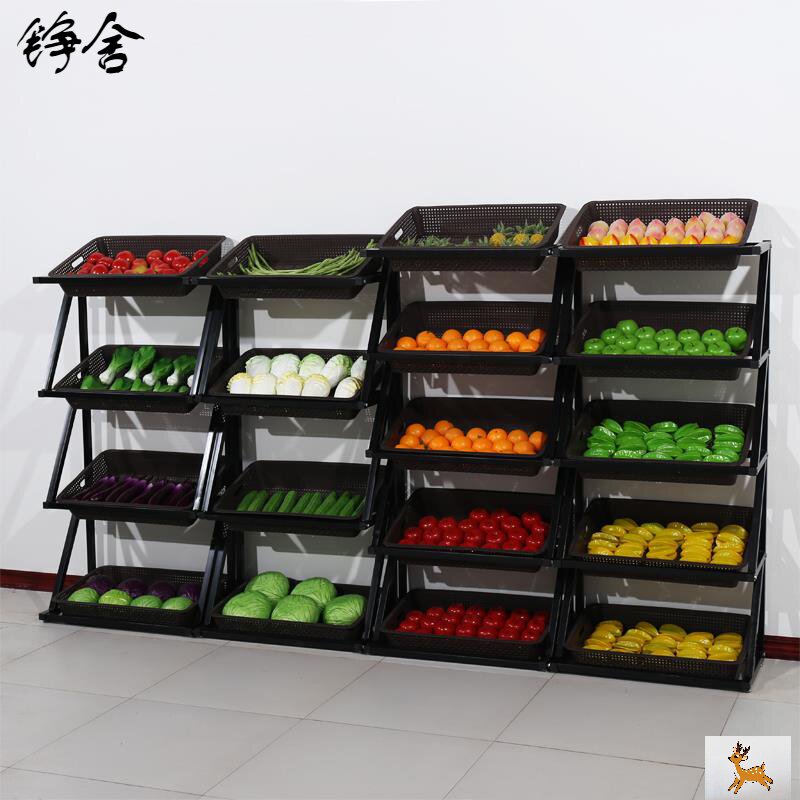 Supermarket New Zhensher Boutique Water Show Creative Multi-layer Fruit and Vegetable Fruit Frame and Vegetable Fruit Shelf Small Snack Shelf
