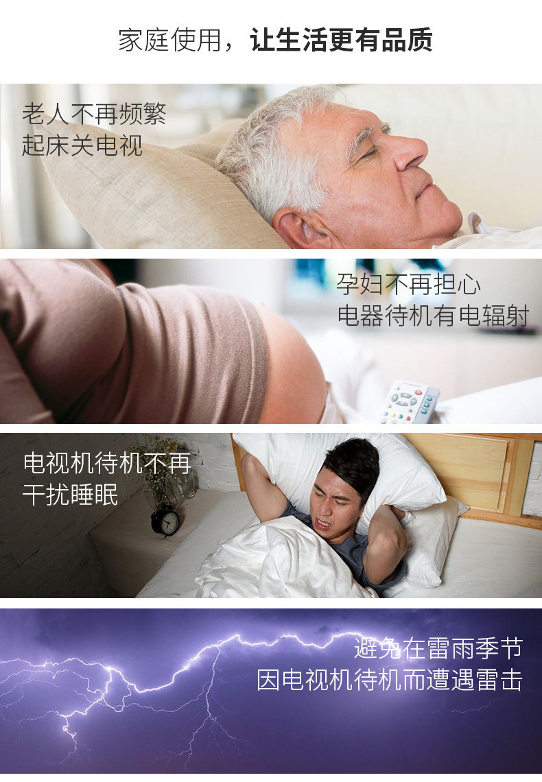 挪威上市企业 英特曼 电视机智能伴侣插座 自动断电 保护智能电视 图3