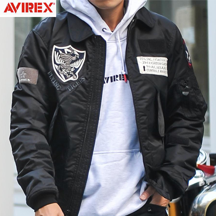 American Avirex Cwu Flying Shark Cotton Flight Jacket Autumn and Winter Motorcycle Anti-Fall Warm Riding Clothing