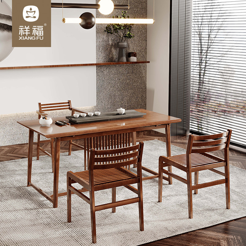 Xiangfu Kung Fu tea table living tea table tea room desk space furniture new Chinese style simple tea drinking desk